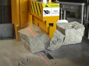 splitting granite pavers