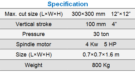 Stone press machine specification