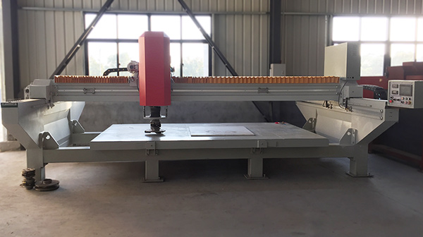 Bridge polishing machine for marble