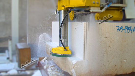 Marble cutting machine two discs