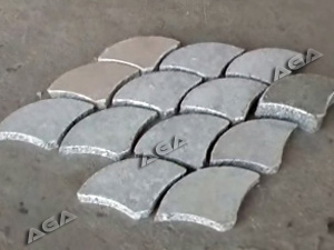 Stone bricks by press machine