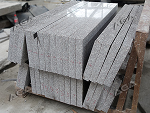 Machine cutting granite