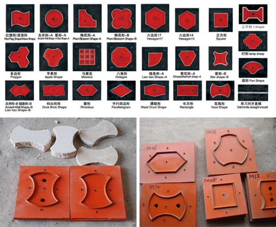 Molds for granite press stone machine