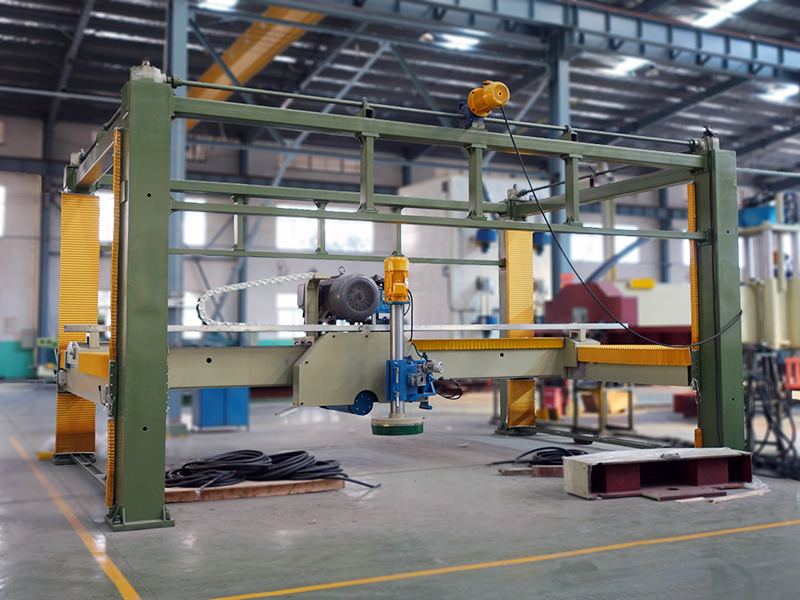 Marble saw machine for cutting block of travertine limestone sandstone